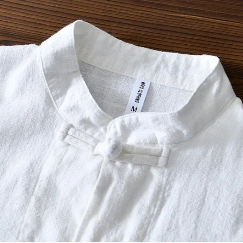 Kyoto Linen Mandarin Shirt