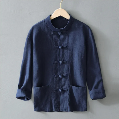 Kyoto Linen Mandarin Shirt