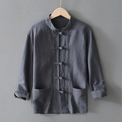 Kyoto Linen Mandarin Shirt