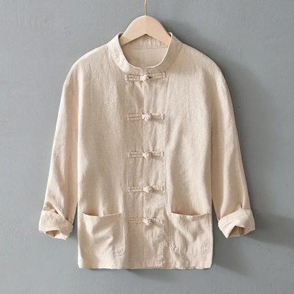 Kyoto Linen Mandarin Shirt