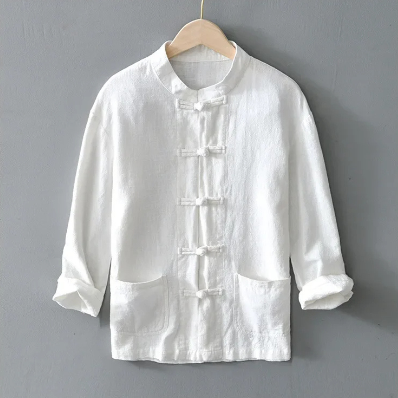 Kyoto Linen Mandarin Shirt