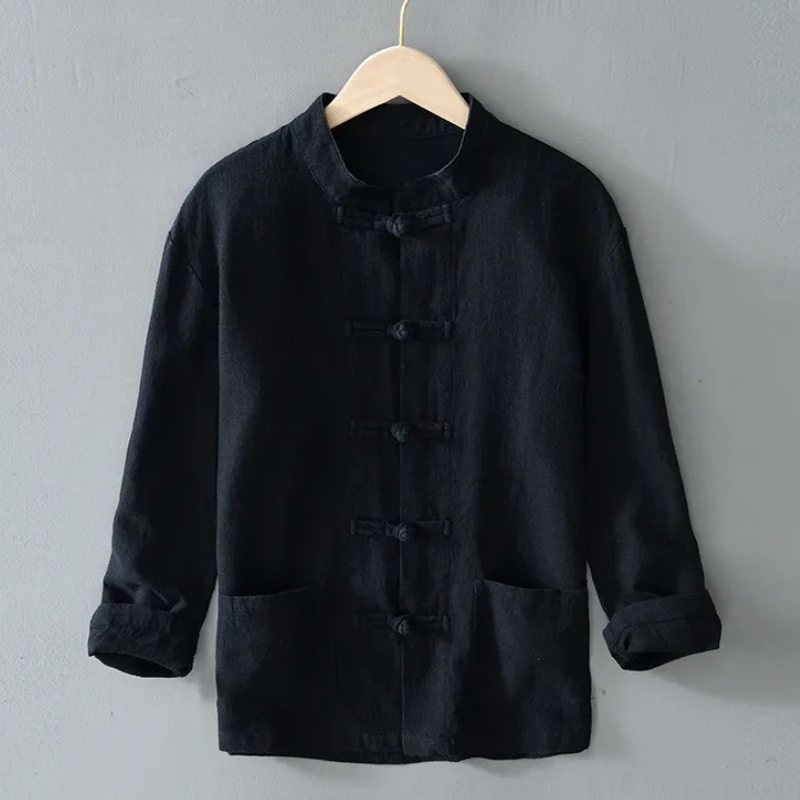 Kyoto Linen Mandarin Shirt