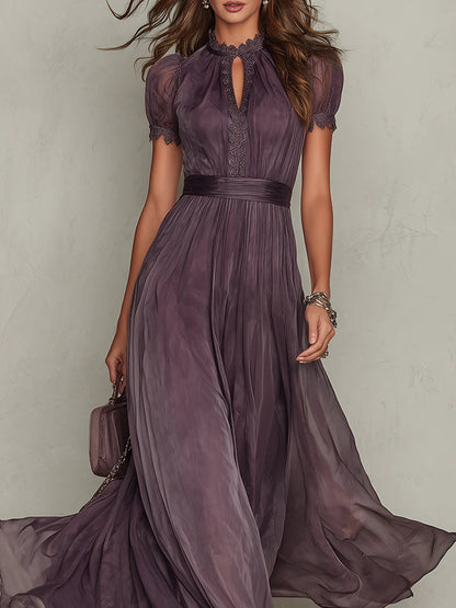 Ashley | Vintage Elegant Chiffon Maxi Dress