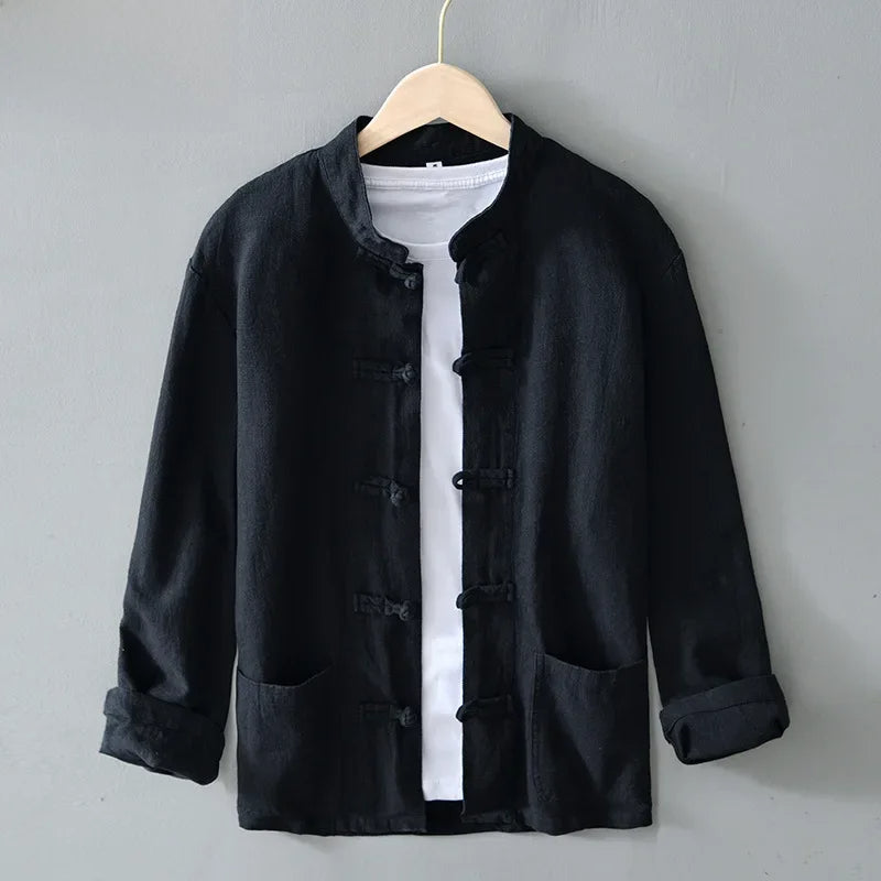 Kyoto Linen Mandarin Shirt