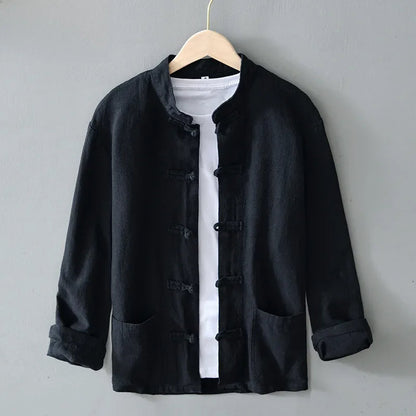 Kyoto Linen Mandarin Shirt