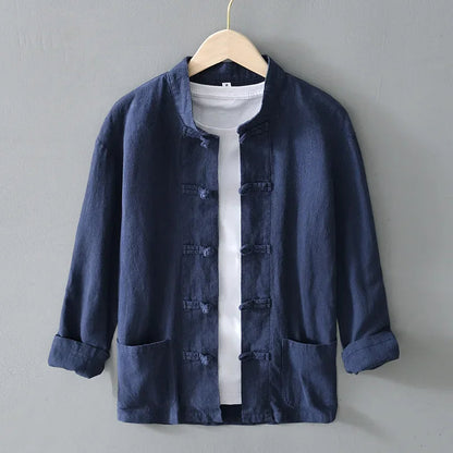 Kyoto Linen Mandarin Shirt