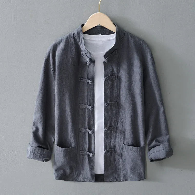 Kyoto Linen Mandarin Shirt