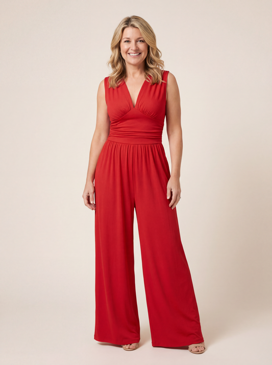 CHARITY – Chic Sleeveless Wide-Leg Jumpsuit