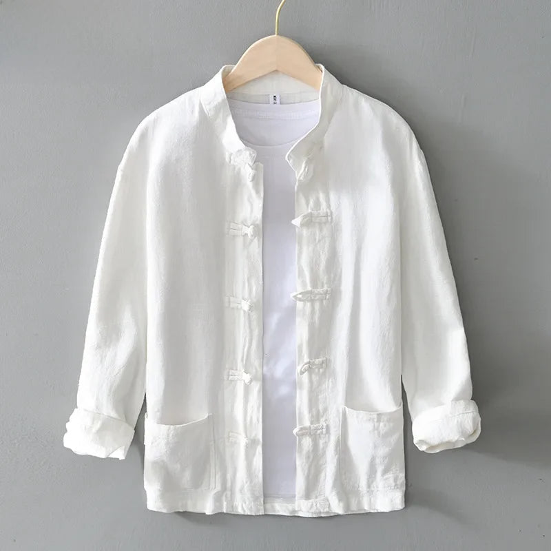 Kyoto Linen Mandarin Shirt
